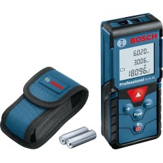 Bosch GLM 40 Laserafstandsmåler 40 m - Præcision og Effektivitet i Sort og Blå | Varenummer: 3165140790406